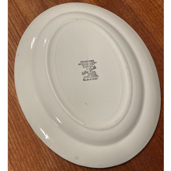 Vintage Kathie Winkle “Rushstone” Oval Serving Platter – 9.5" x 12" - Picture 4 of 4